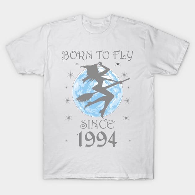 BORN TO FLY SINCE 1944 WITCHCRAFT T-SHIRT | WICCA BIRTHDAY WITCH GIFT T-Shirt by Chameleon Living